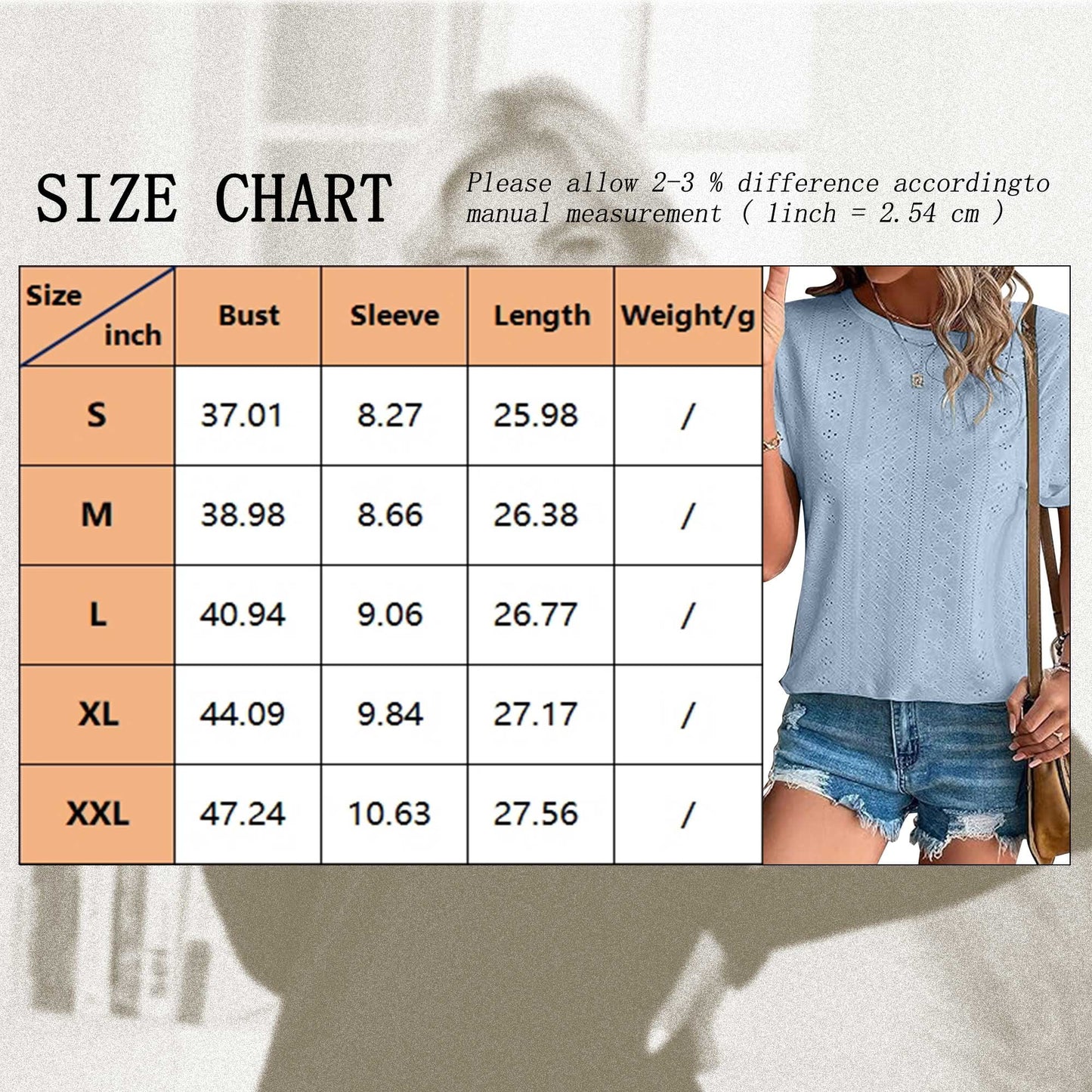 Summer Short Sleeve T Shirts for Women Casual Loose Tunic Tops Comfortable Crew Neck Tops for Womens Clothes Eyelet Embroidery Blouses Shirts