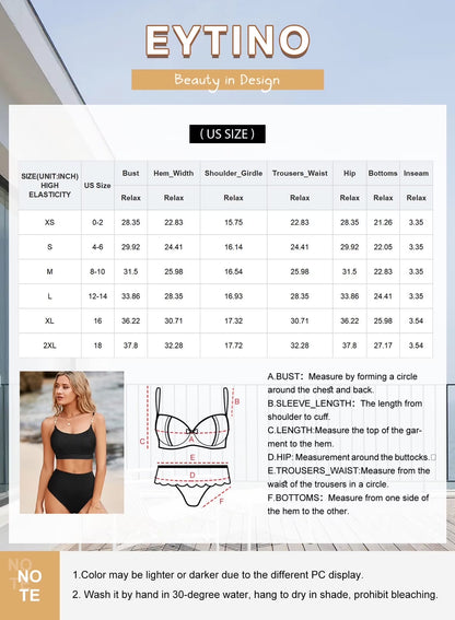 Women'S Bikini Sets 2 Piece Swimsuit High Waisted Bathing Suits for Women Scoop Neck Adjustable Shell Strap Bikini Swimwear Coffee XL