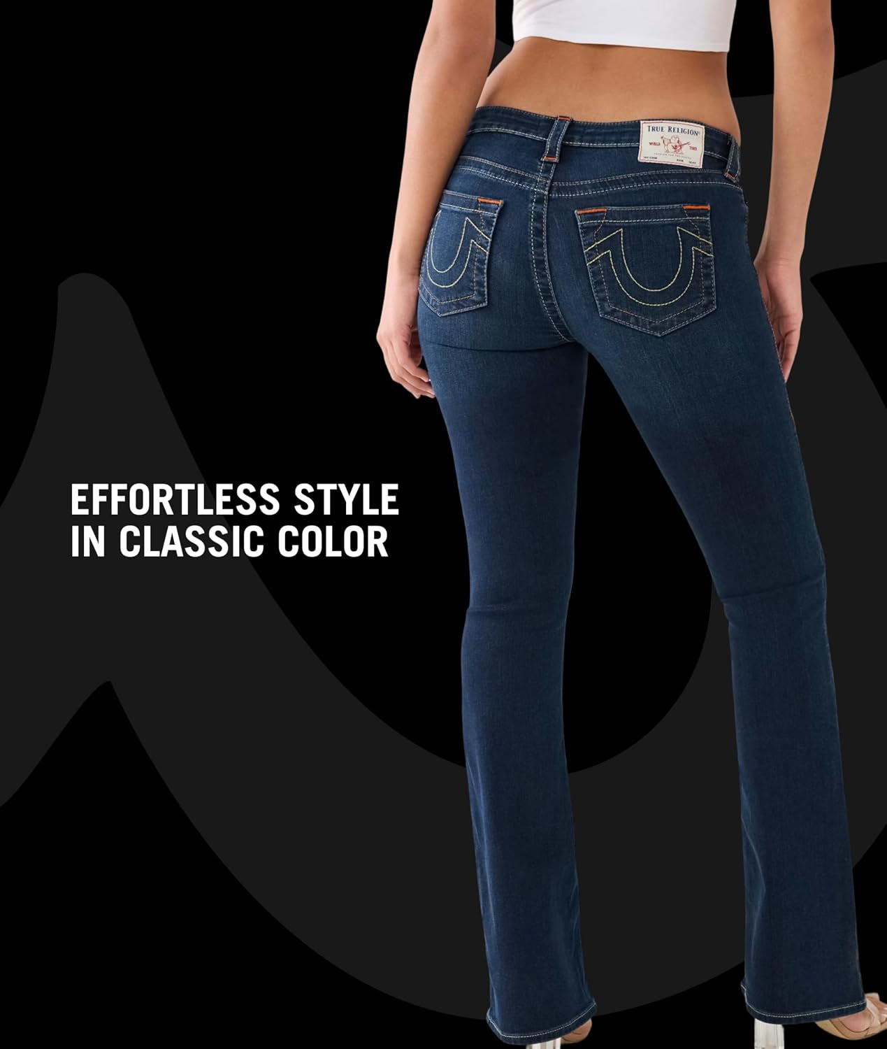 True Religion Women’S Becca Mid Rise Bootcut Jeans – Premium Stretch Denim, Flattering Ladies Jeans