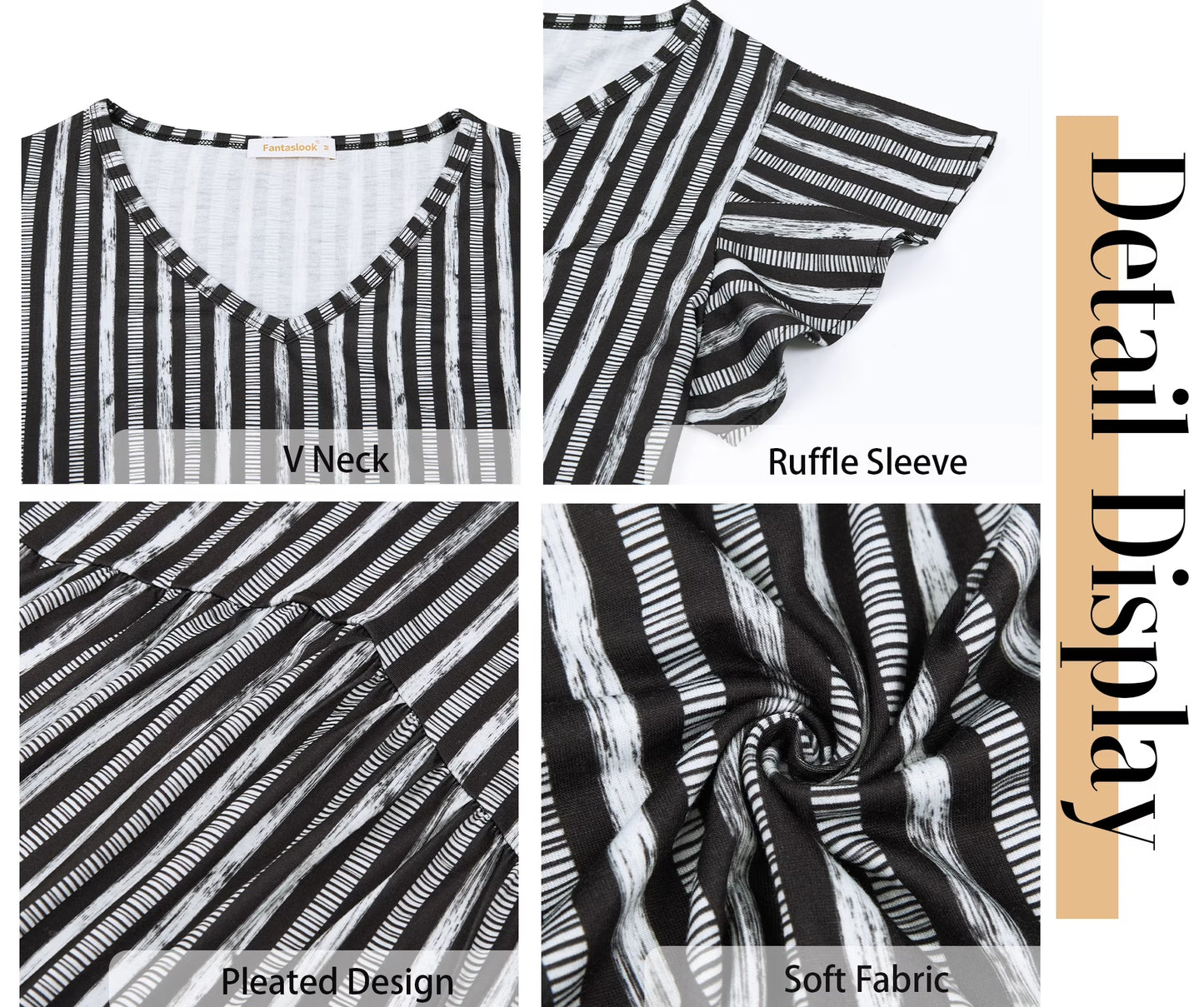 Womens Tops V Neck Short Sleeve Summer Shirts Babydoll Peplum Tops Tunic Dressy Casual Blouses
