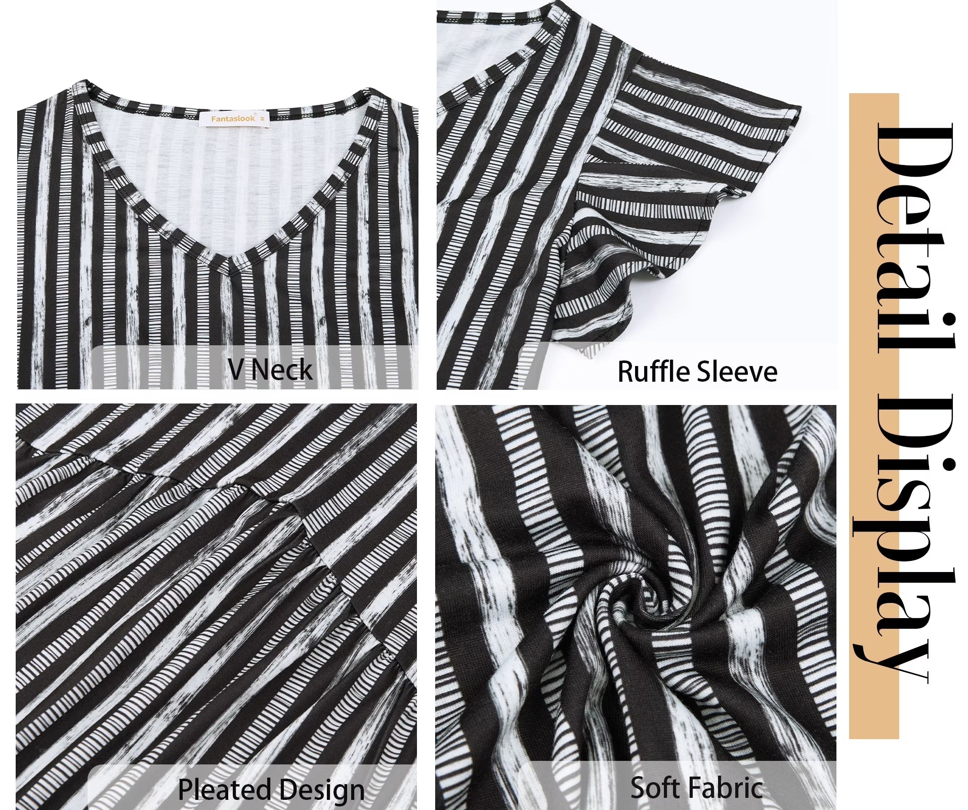 Womens Tops V Neck Short Sleeve Summer Shirts Babydoll Peplum Tops Tunic Dressy Casual Blouses