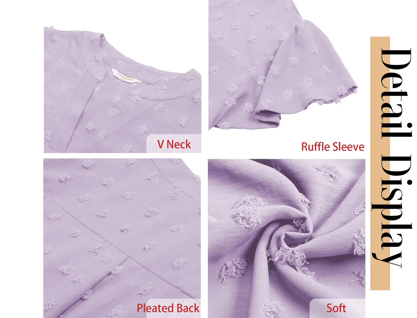 Blouses for Women Dressy V Neck Ruffle Sleeve Summer Tops Casual Flowy Shirts