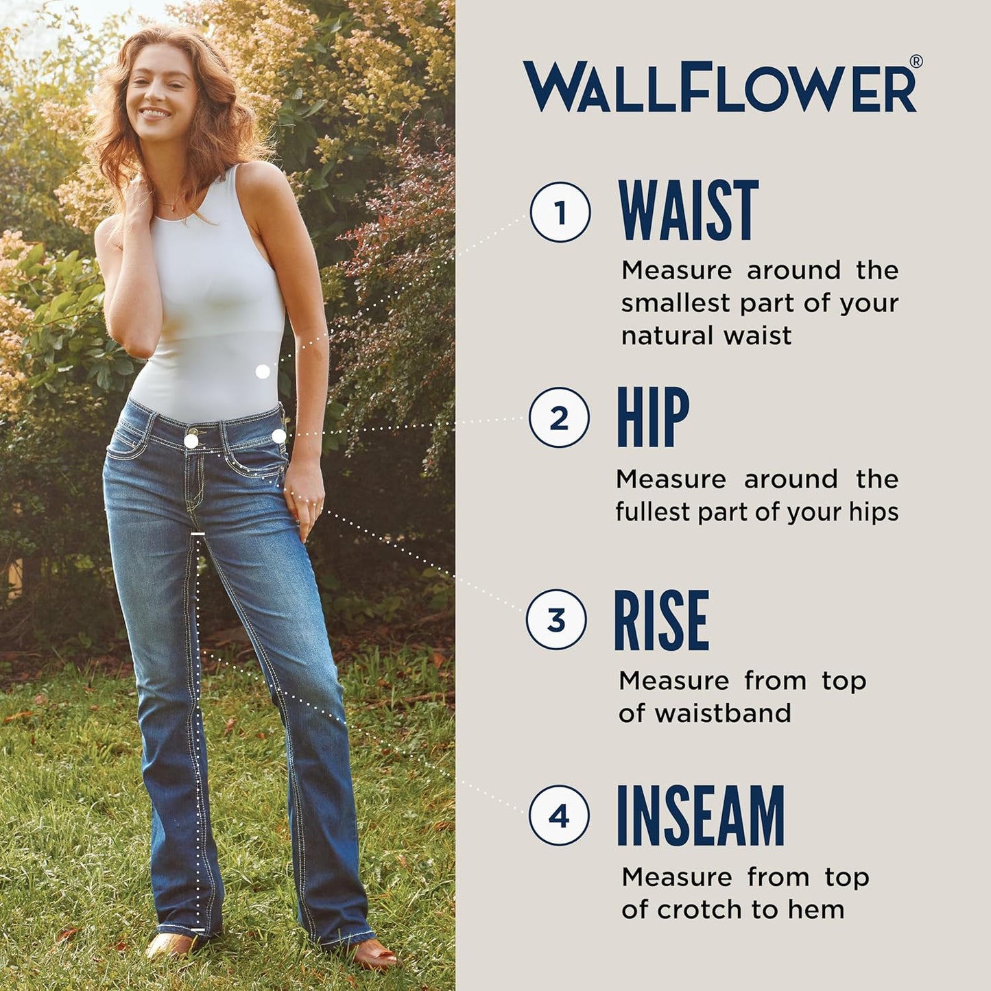 Luscious Curvy Bootcut Jeans for Women, Mid-Rise Insta Stretch Denim, Size-Inclusive Juniors Jeans