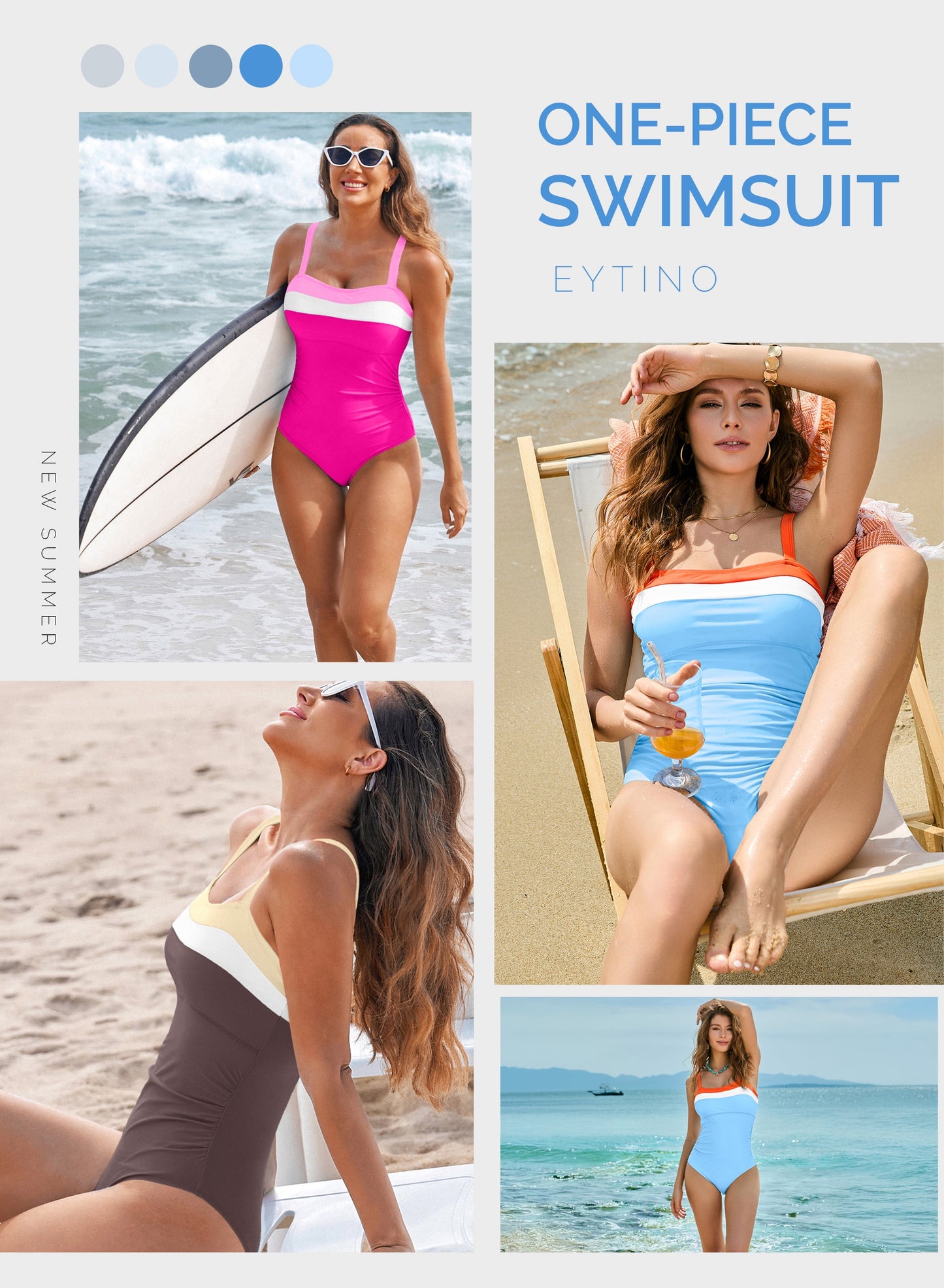 Womens Swimwear One Piece Swimsuit Tummy Control Color Block Print Bathing Suits Athletic Modest Swimming Suits Swimwear Green S-2XL