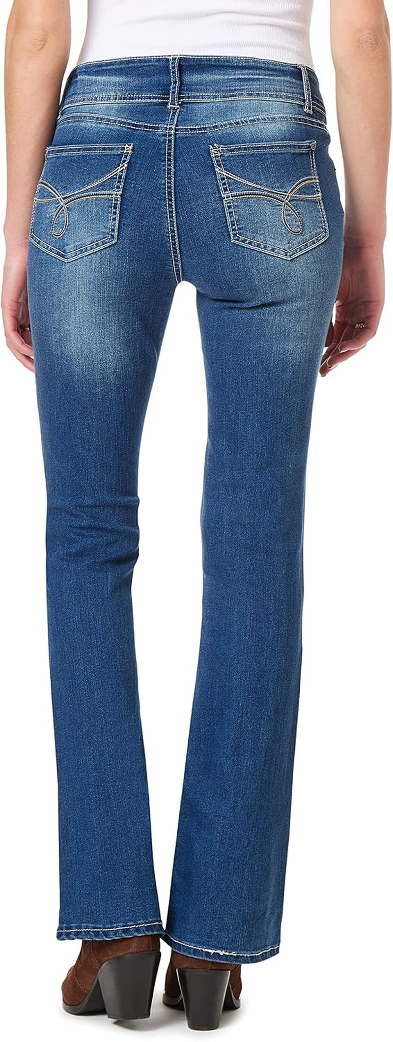Luscious Curvy Bootcut Jeans for Women, Mid-Rise Insta Stretch Denim, Size-Inclusive Juniors Jeans