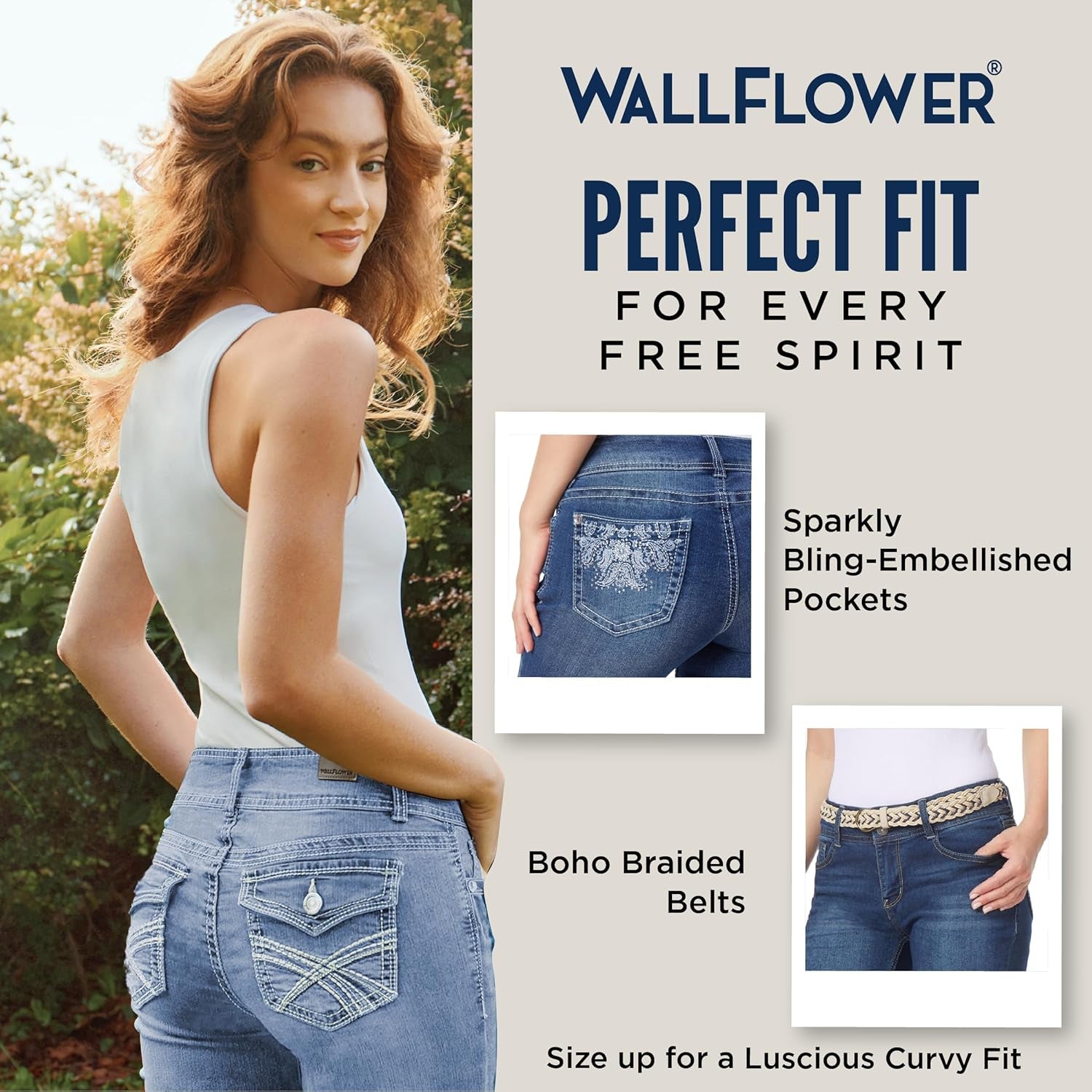 Womens Luscious Curvy Mid-Rise Denim Insta Stretch Juniors Bling Shorts & Bermuda